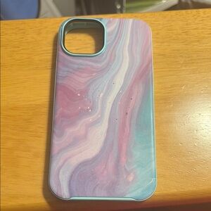 Marble Pattern Phone Case - Purple and Blue